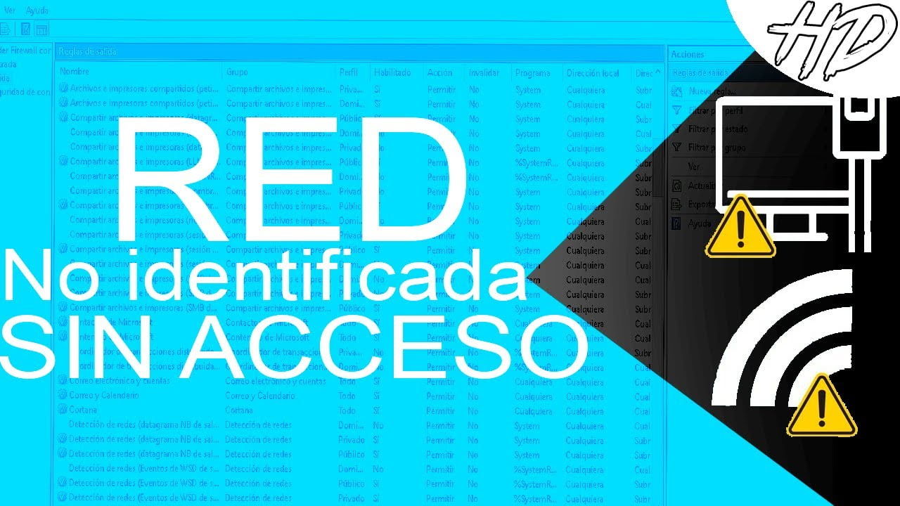 ¿Cómo solucionar red no identificada sin acceso a Internet?