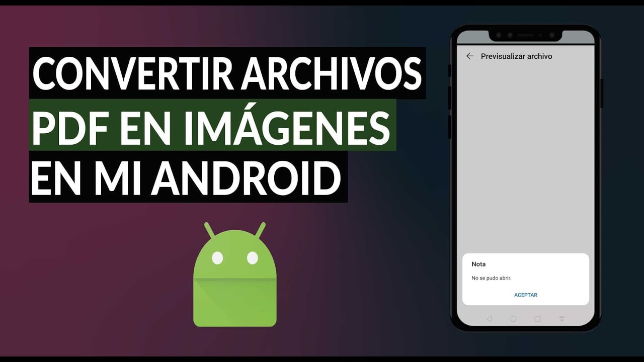 ¿Cómo convertir un PDF a imagen en el celular?