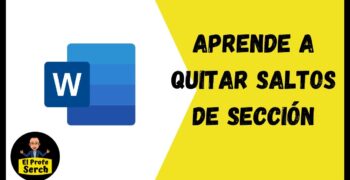 ¿Cómo eliminar secciones en Word 365?