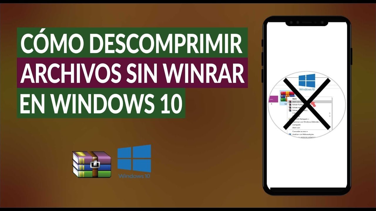 ¿Cómo descomprimir un archivo RAR en Windows 10 sin programas?