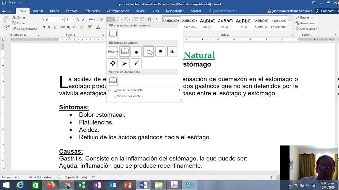 ¿Cómo se pone la posicion del texto en Word?