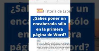 ¿Cómo hacer para que el encabezado solo aparezca en la primera página?