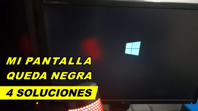¿Cuándo prendo mi computadora se queda la pantalla negra?