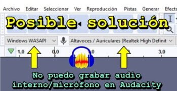¿Por qué no puedo grabar en Audacity?