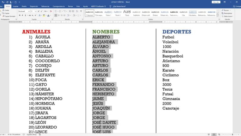 Cómo Ordenar Una Lista De Números En Word