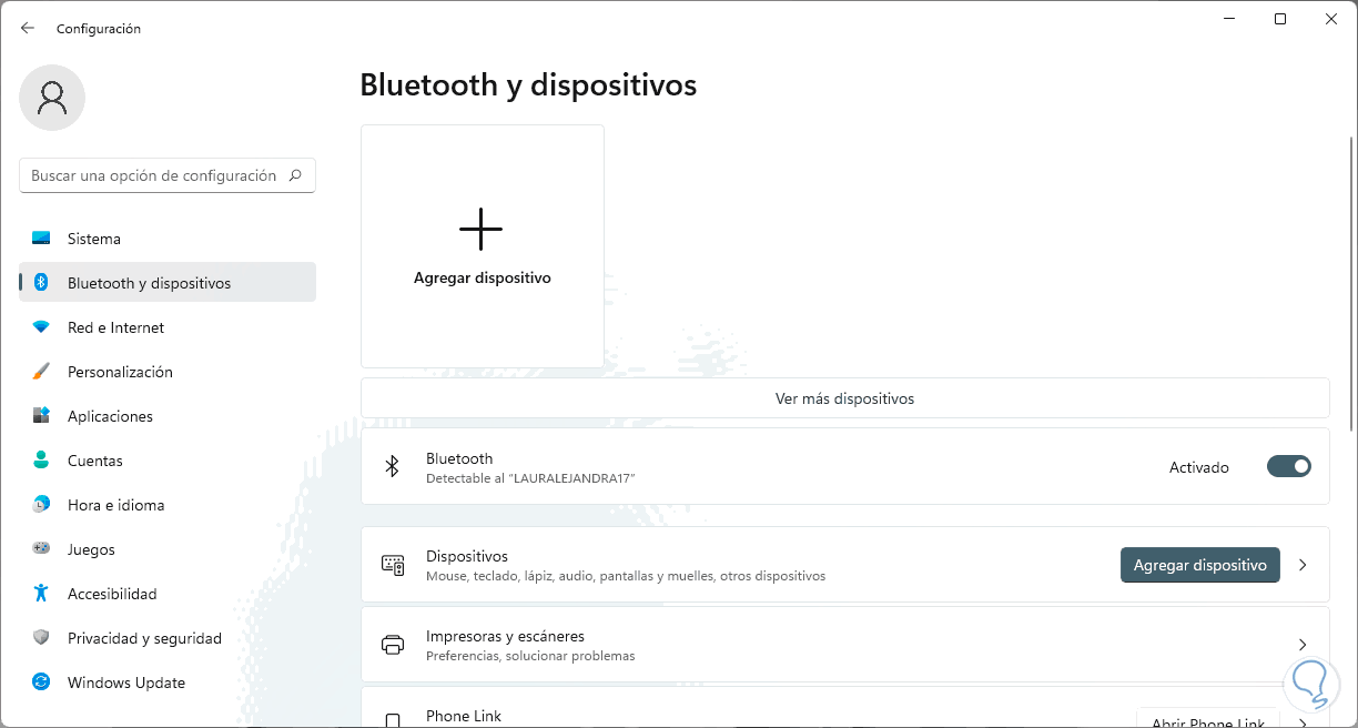 Emparejar dispositivos Bluetooth en Windows