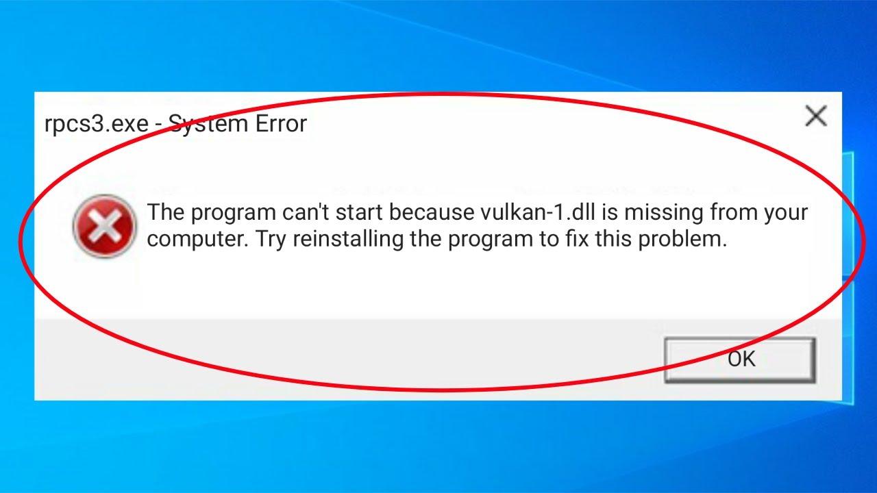 Instalar Vulkan Runtime para solucionar vulkan-1.dll