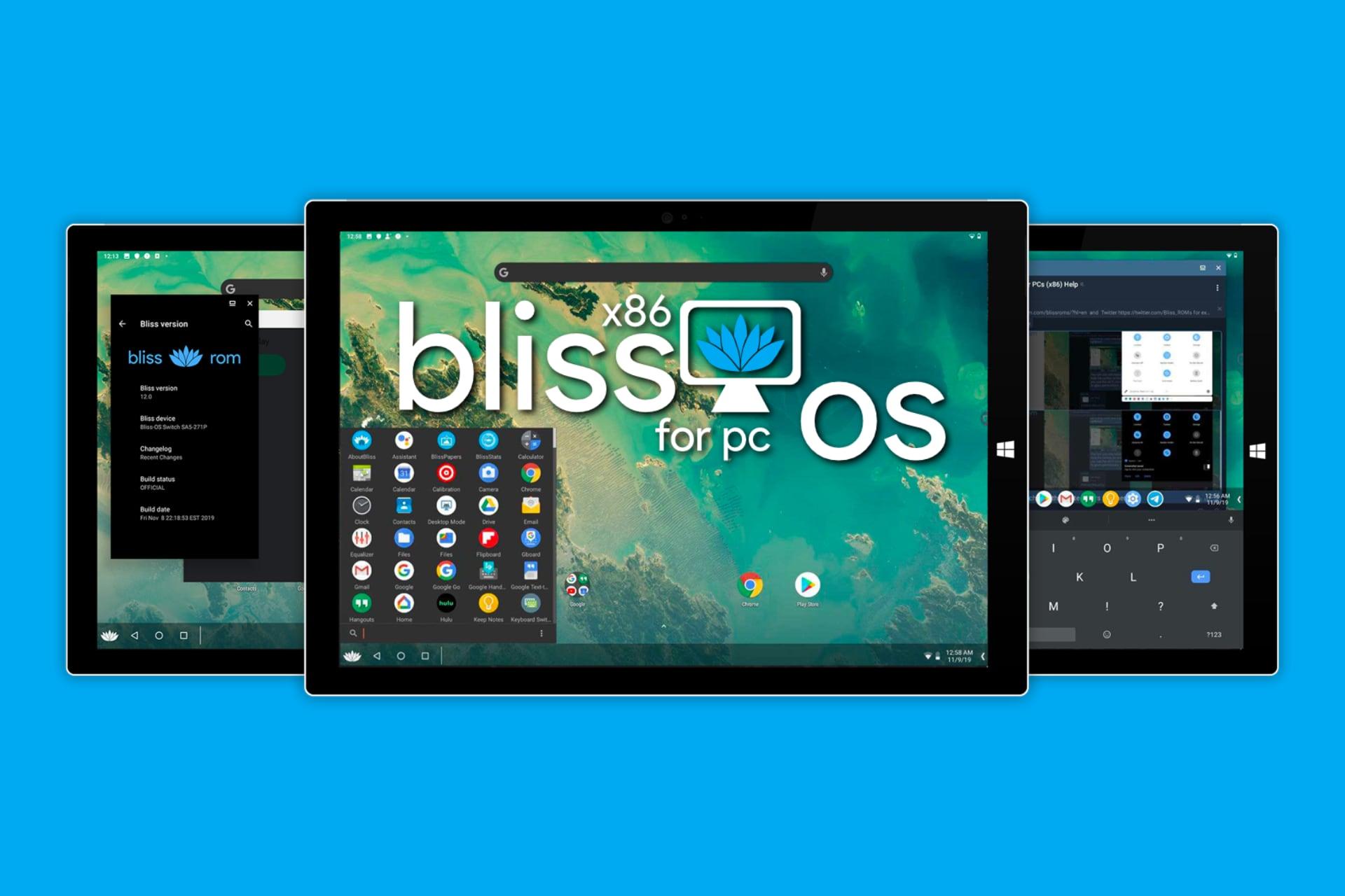 Imagen genérica de Bliss OS en PC