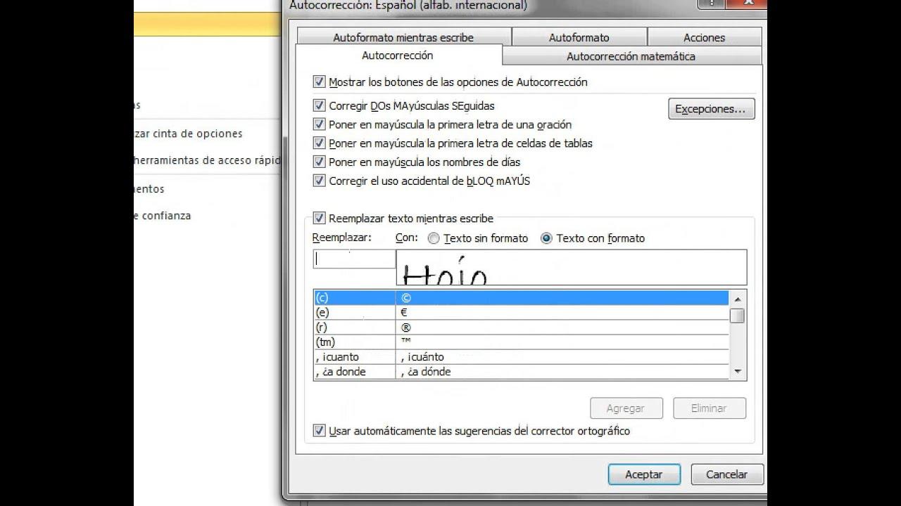 gestionar diccionarios en Word