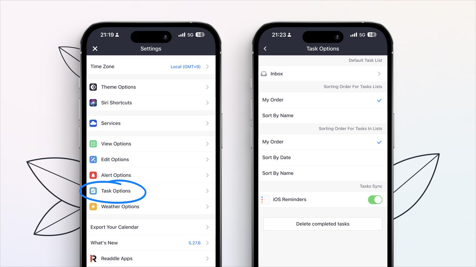 Vistas y widgets de Calendario en iPhone