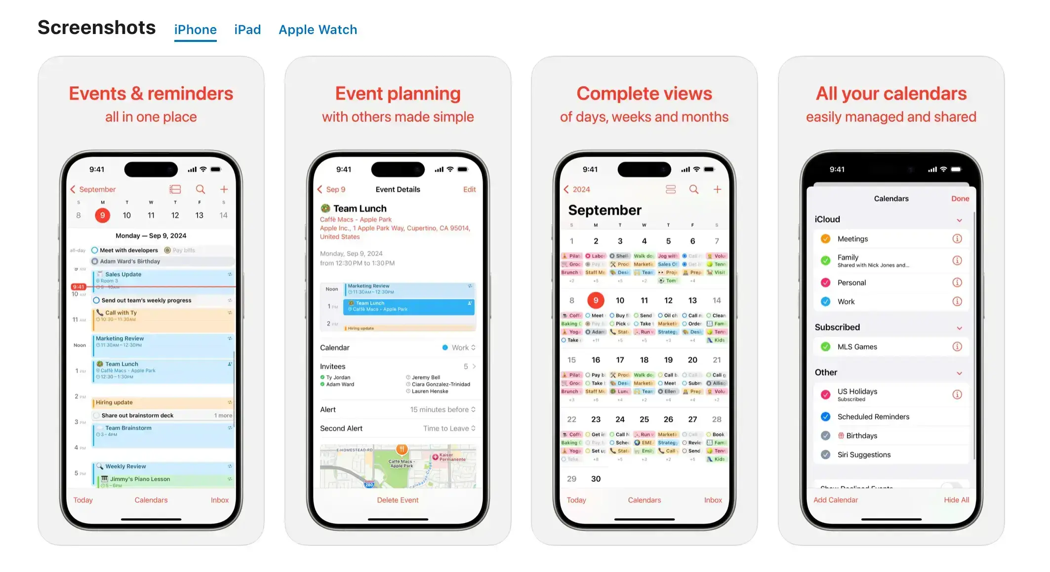 como gestionar el calendario en iphone