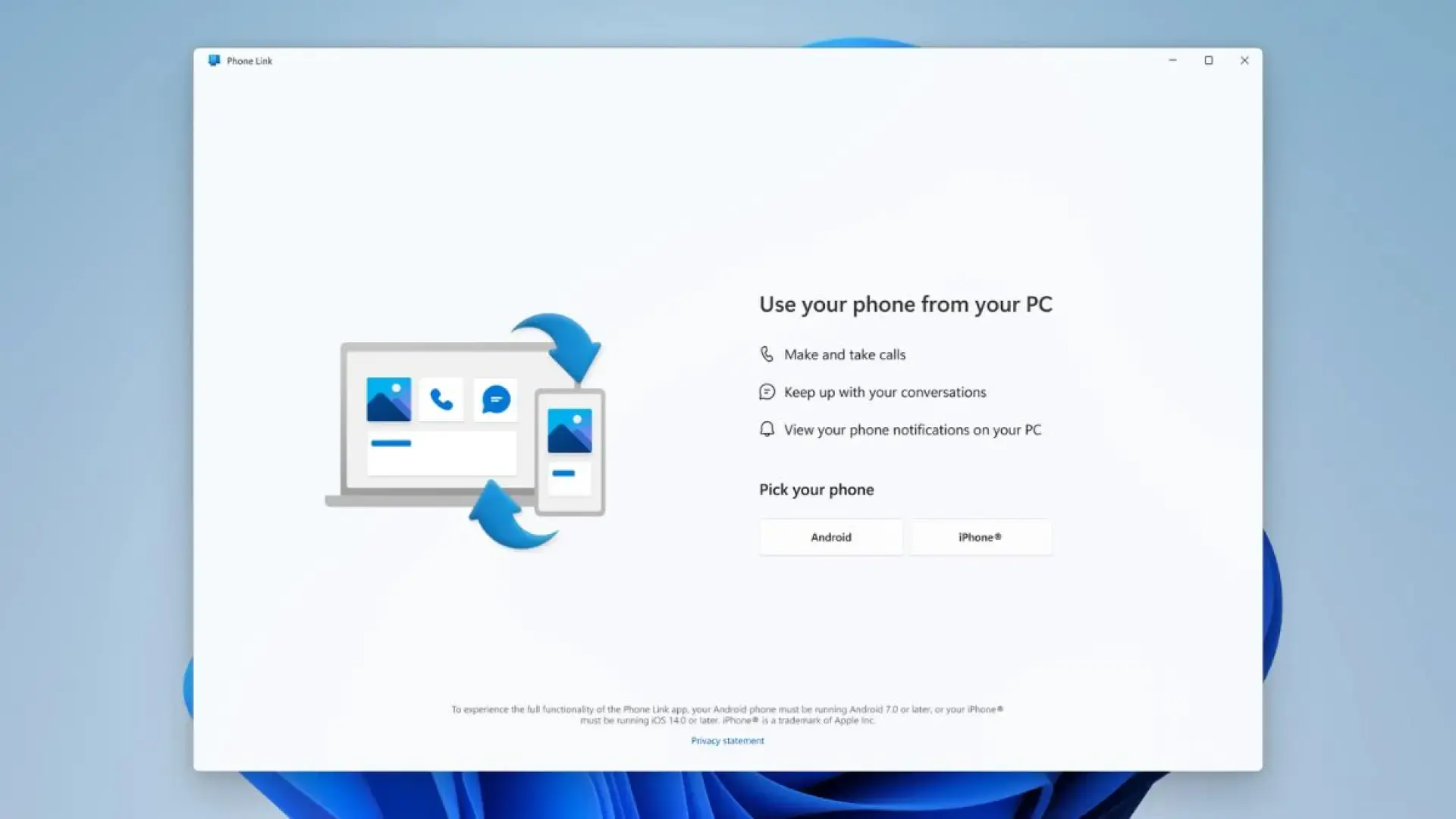 Opciones iMessage en Windows