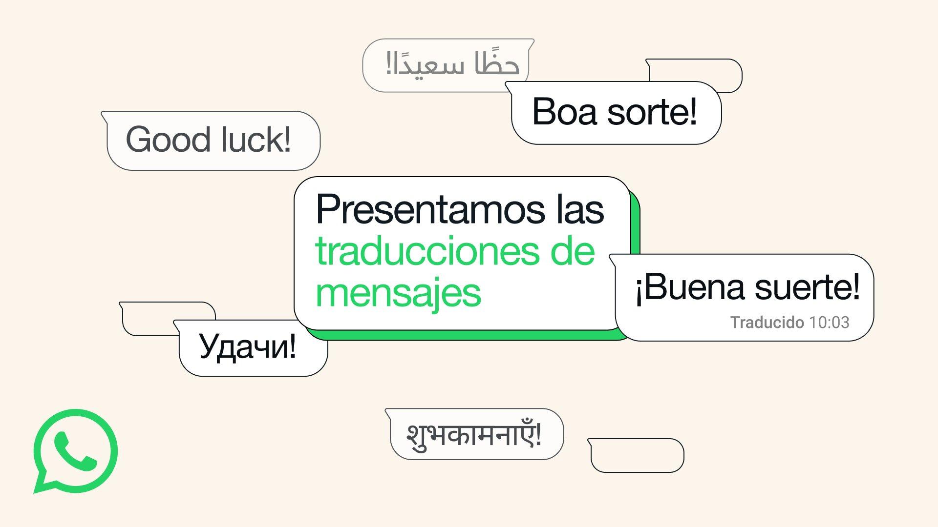 Idiomas y disponibilidad de la traducción en WhatsApp