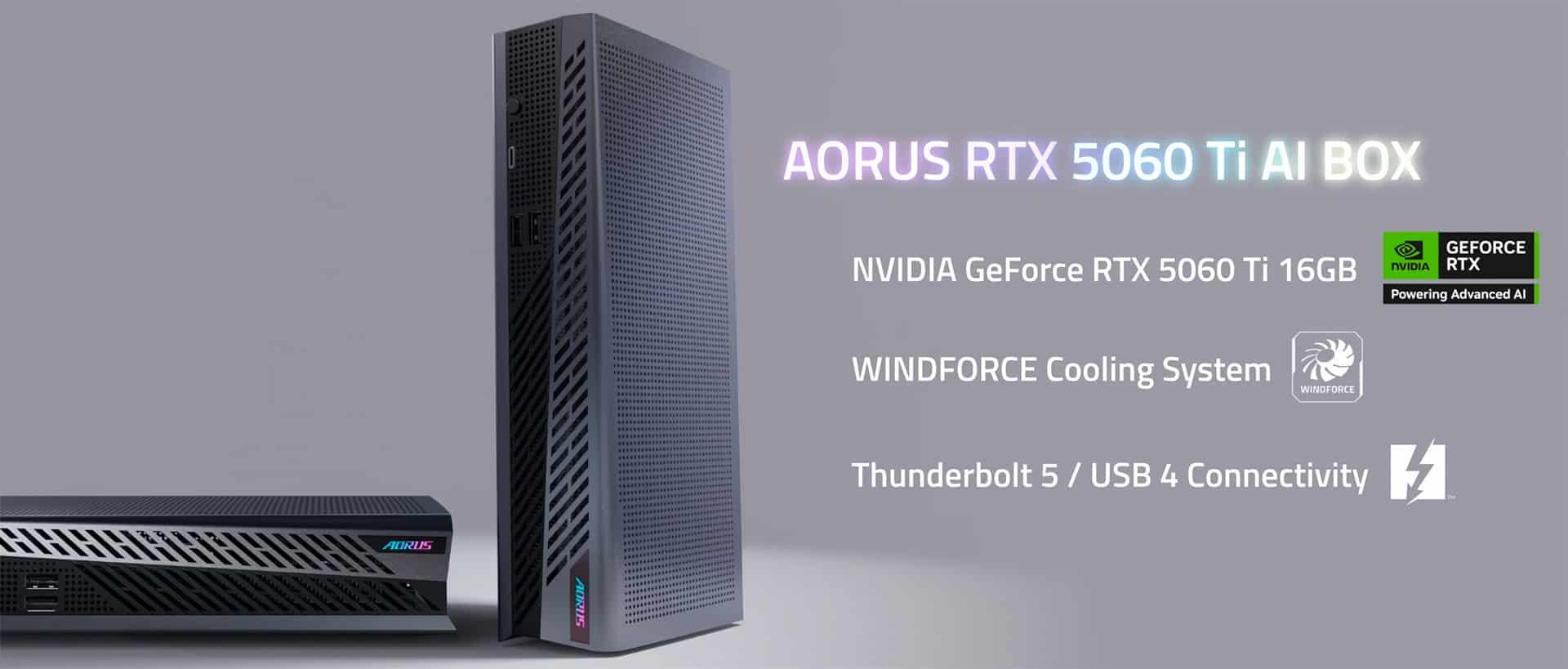 Caja externa AORUS con ventiladores