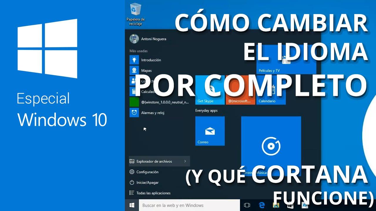 Agregar idioma en Windows 10