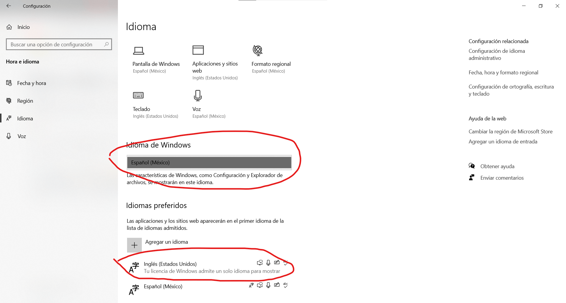 Cambiar idioma en Windows 10