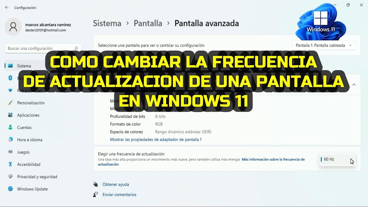 Conceptos de tasa de refresco y Hz