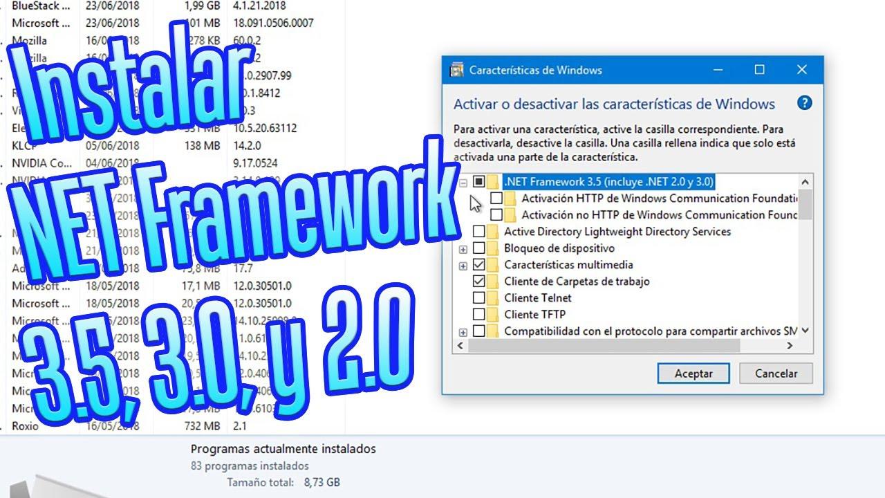 Instalación de .NET Framework en Windows