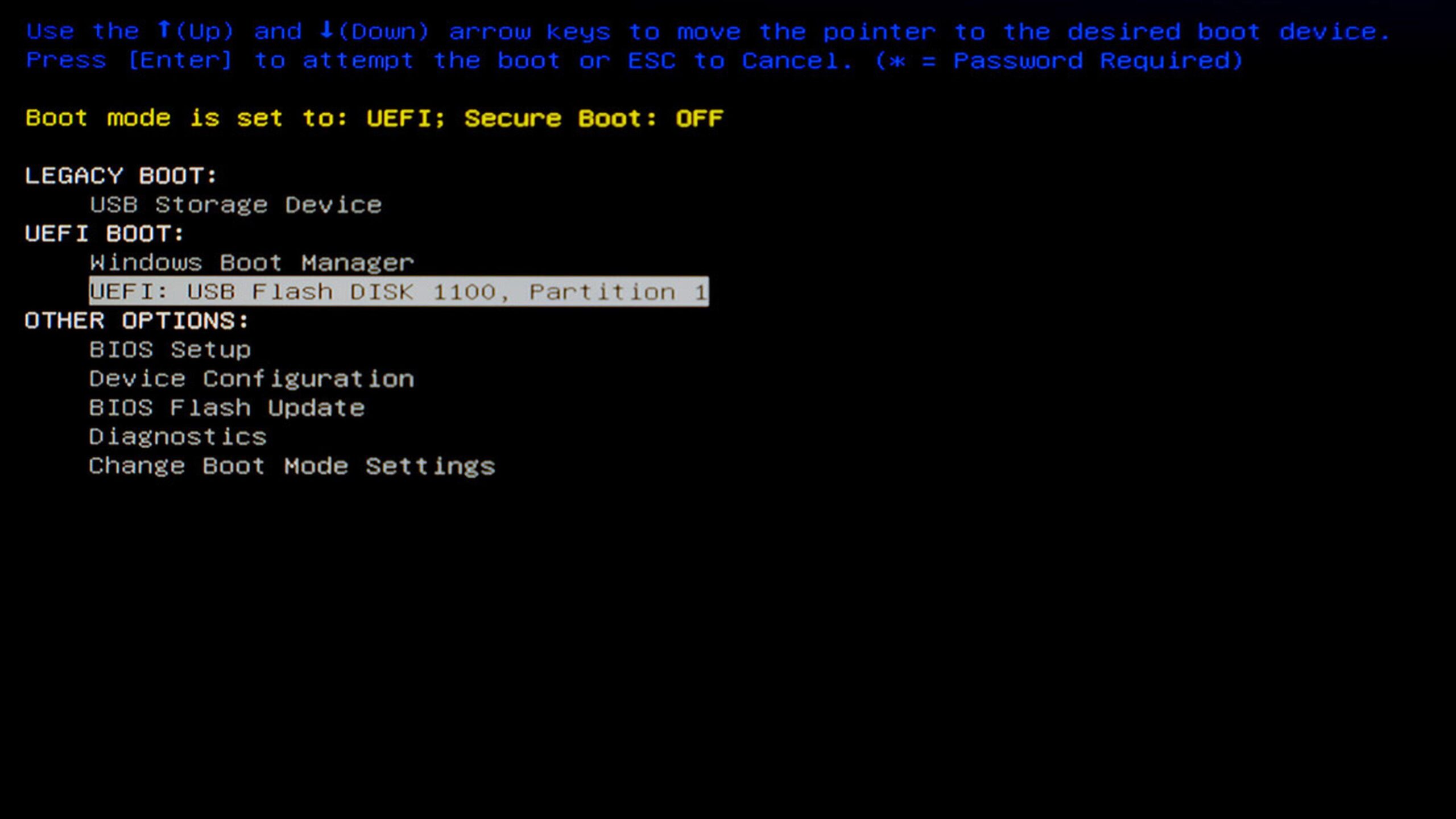 Configurar BIOS UEFI para arrancar desde USB