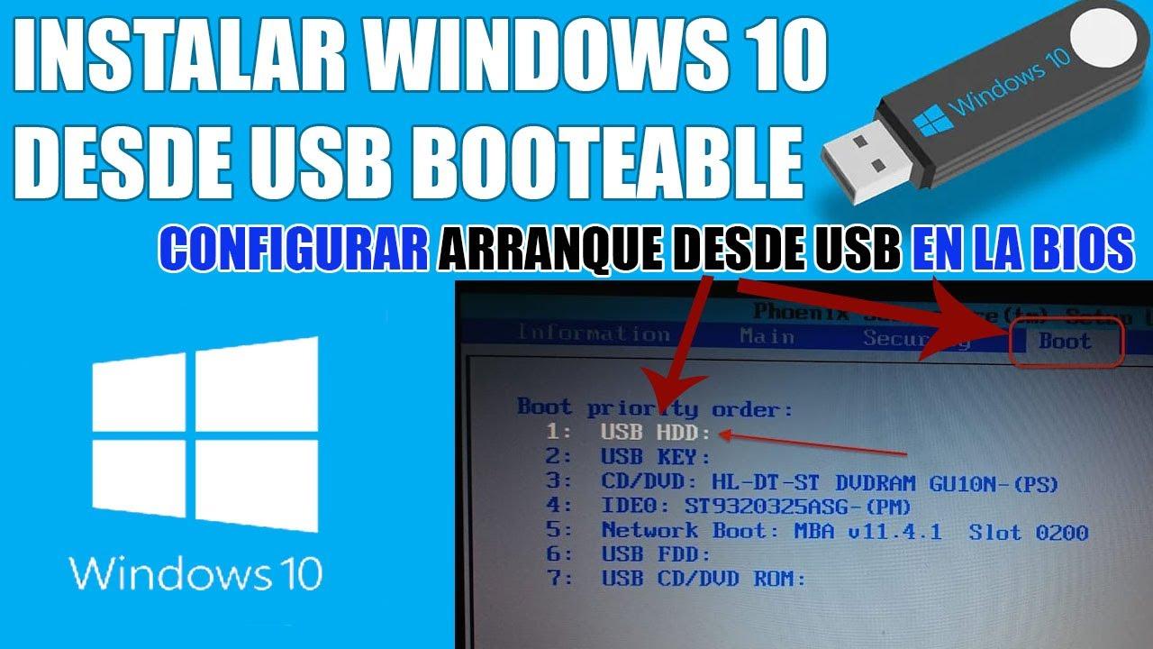 Instalar Windows 10 en UEFI desde USB