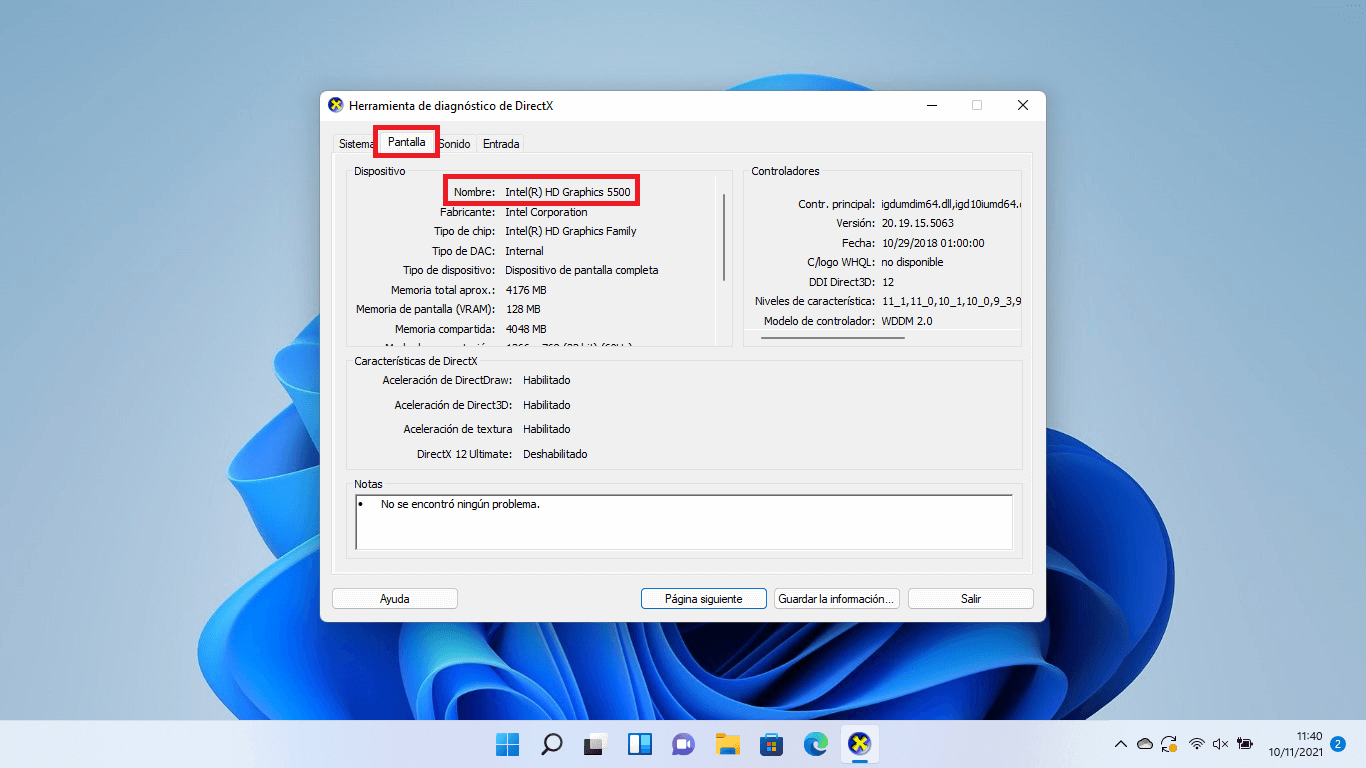 Comprobar GPU con herramientas de Windows