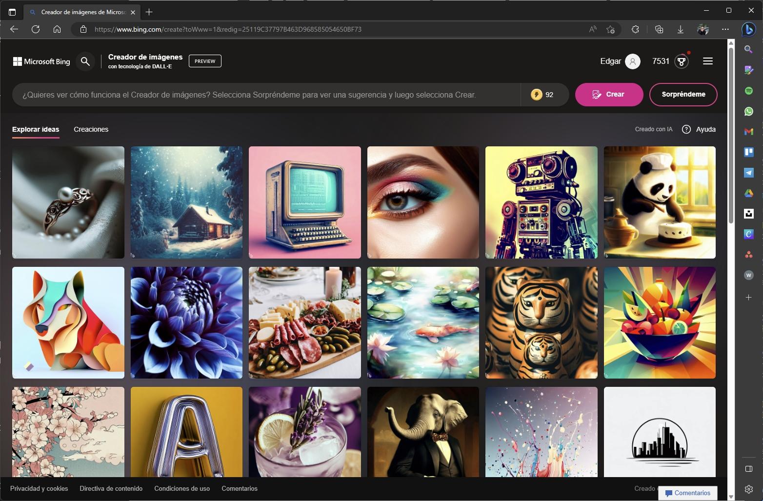 Cómo usar Bing Image Creator
