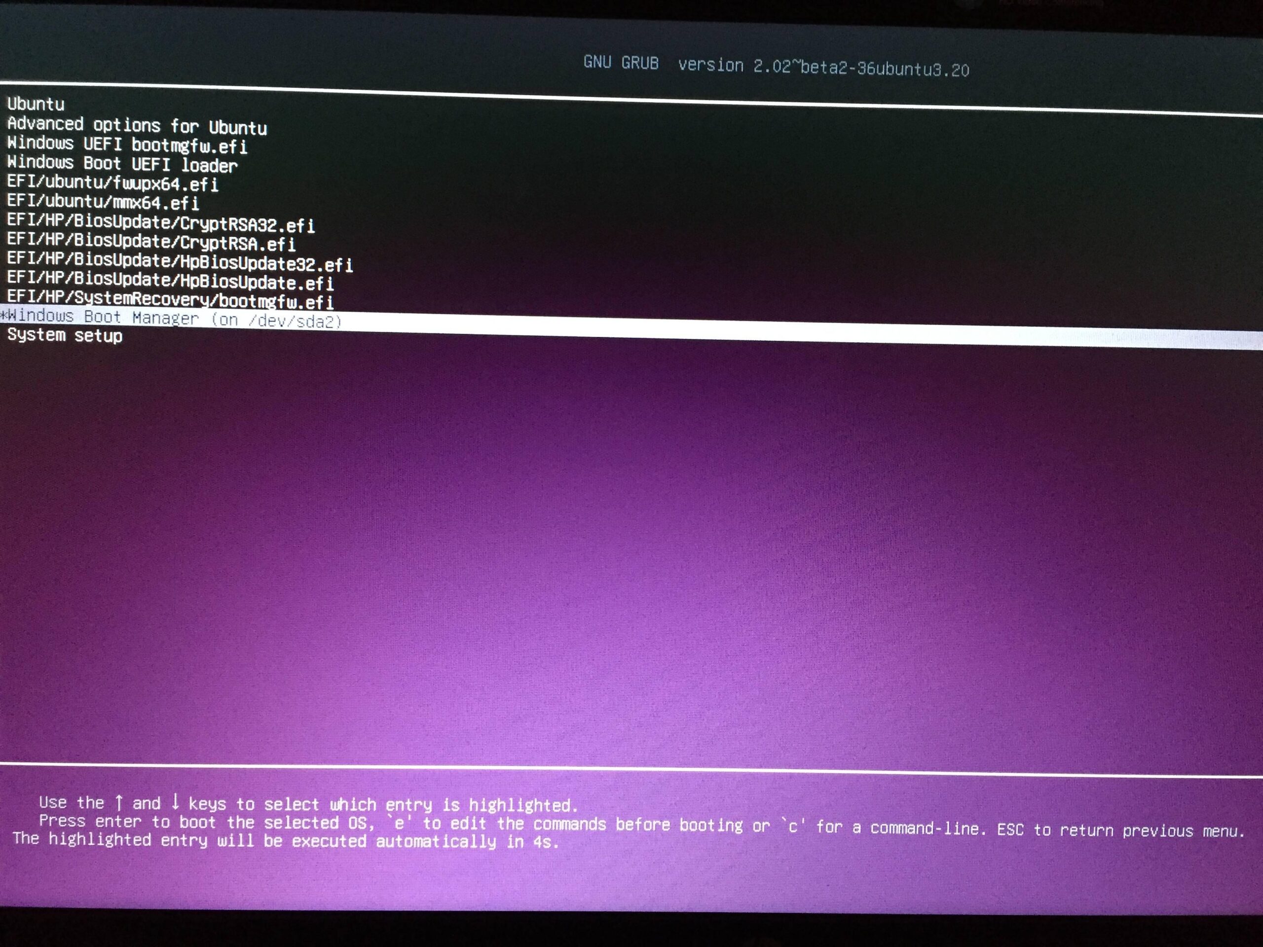 Menú de inicio dual con GRUB