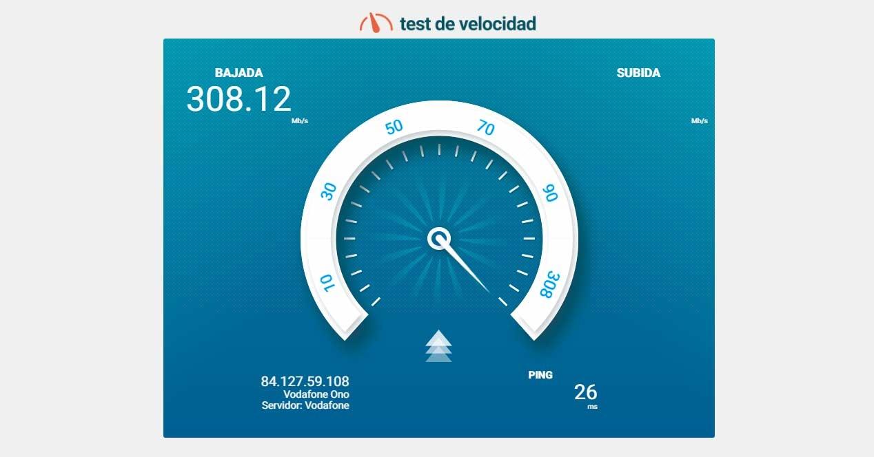 prueba de ancho de banda