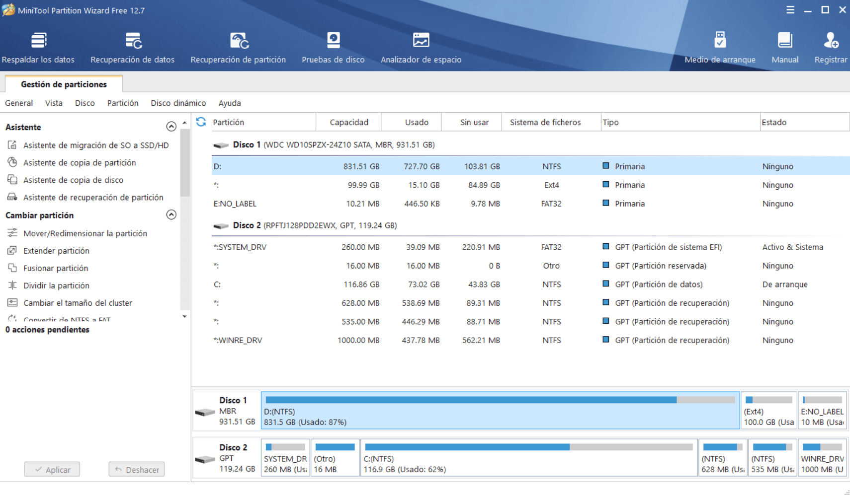 Utilidades gratis para particiones