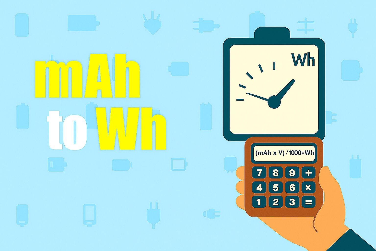 gráfico conversión Wh a mAh