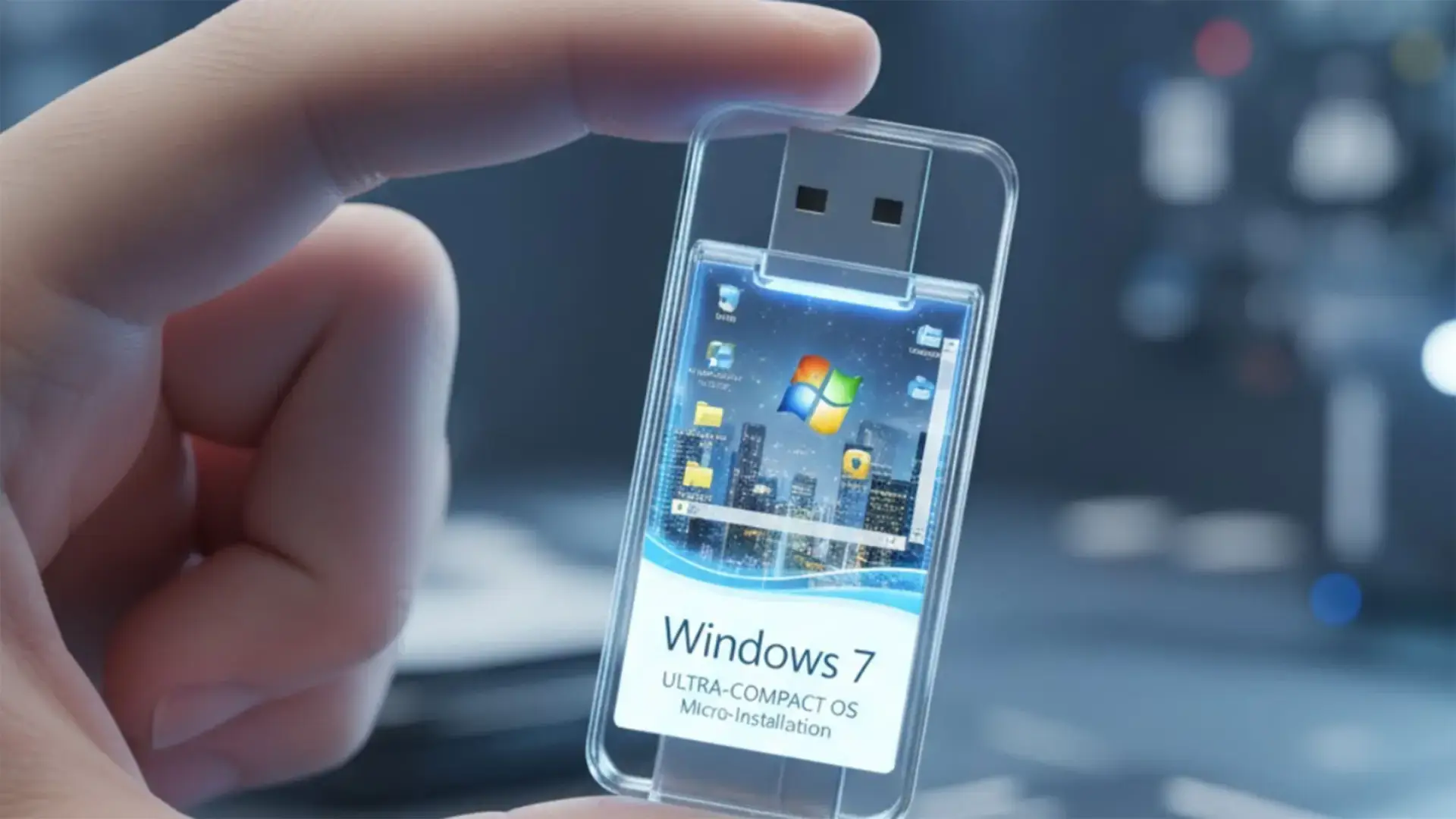 Interfaz básica de Windows 7 minimalista