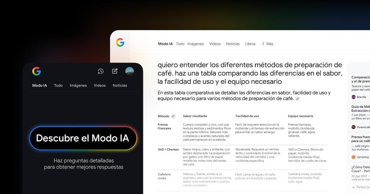 Cómo activar el Modo IA en Chrome y Google