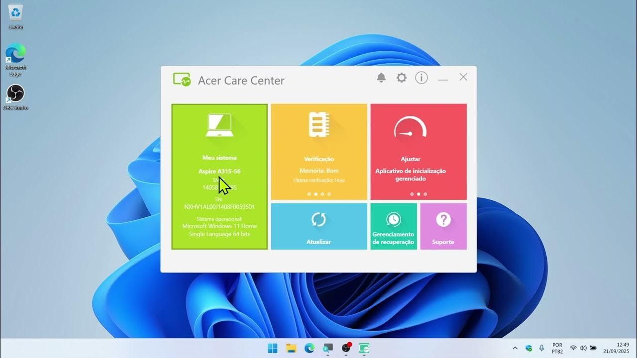 Acer Care Center en Windows 11