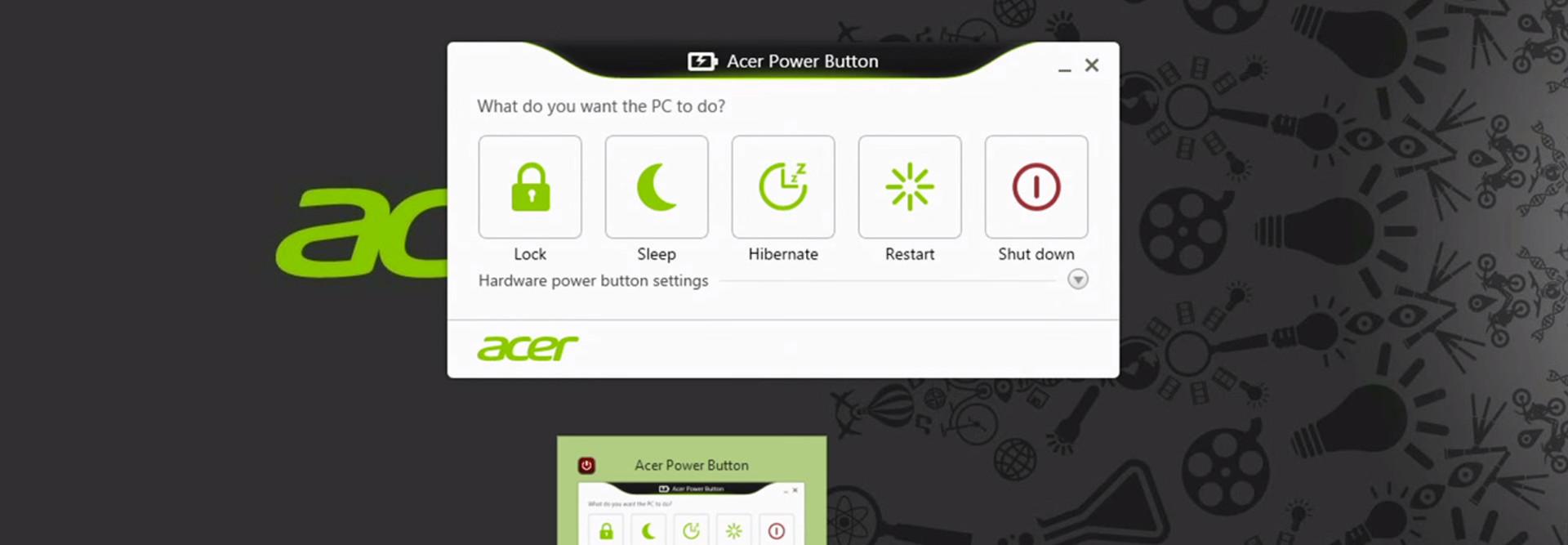 Configuración de Acer Quick Access para personalizar botones