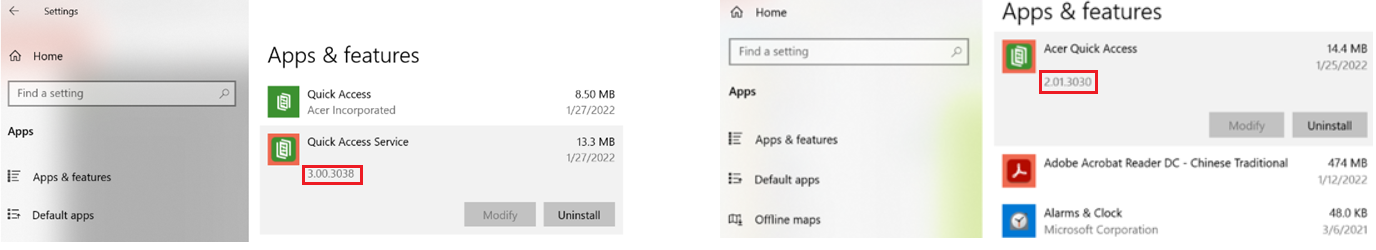 Abrir Acer Quick Access desde la búsqueda de Windows