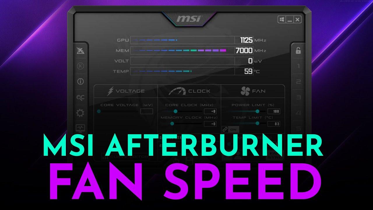 Interfaz principal de MSI Afterburner