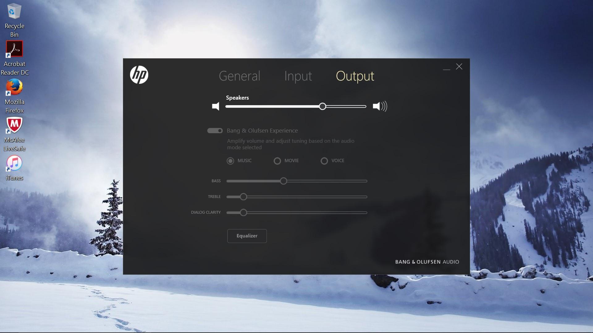 Sistema de sonido Bang & Olufsen en portátil HP