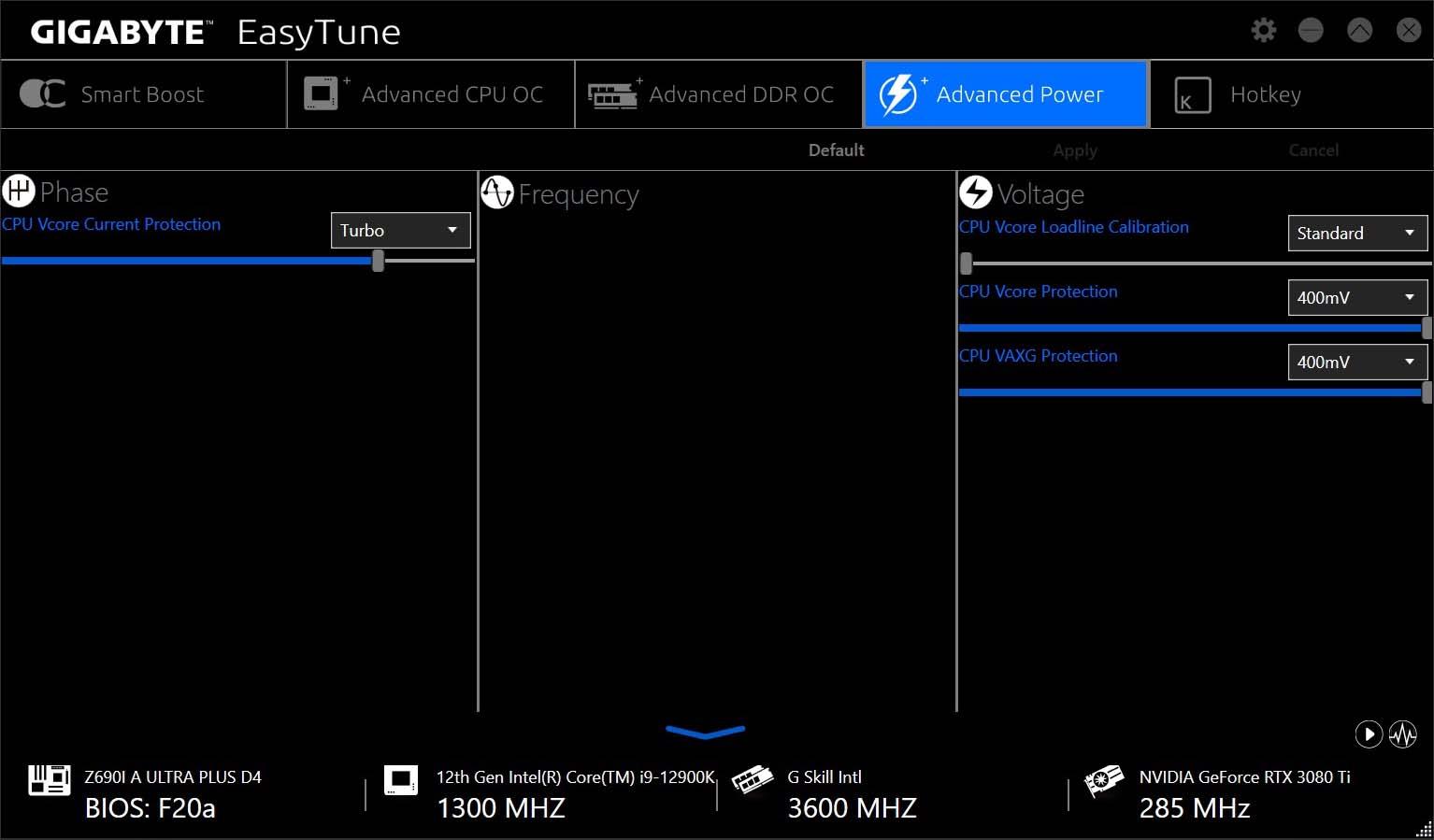 Interfaz Gigabyte EasyTune