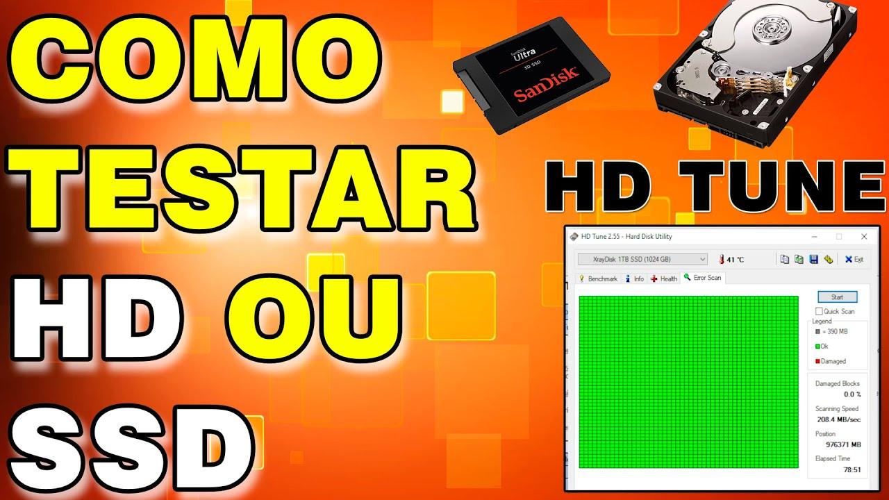 Prueba de velocidad de disco duro con HD Tune