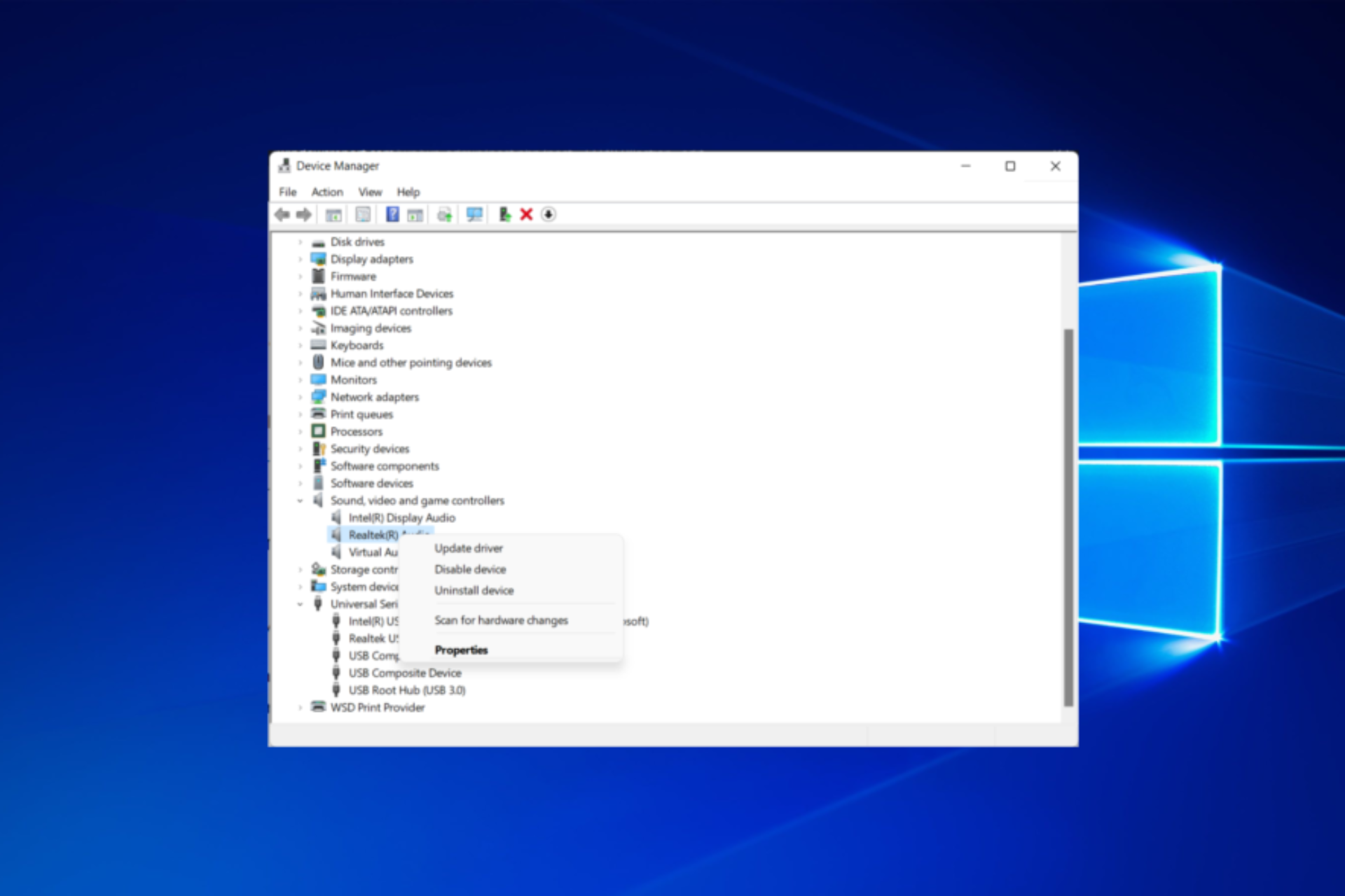 Interfaz Realtek HD Audio Manager
