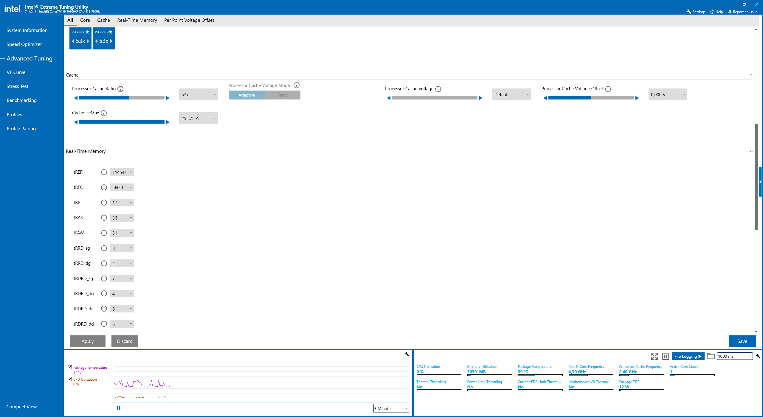 Ajustes con Intel XTU y TVB