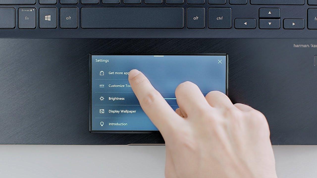 Interfaz de apps ASUS ScreenPad