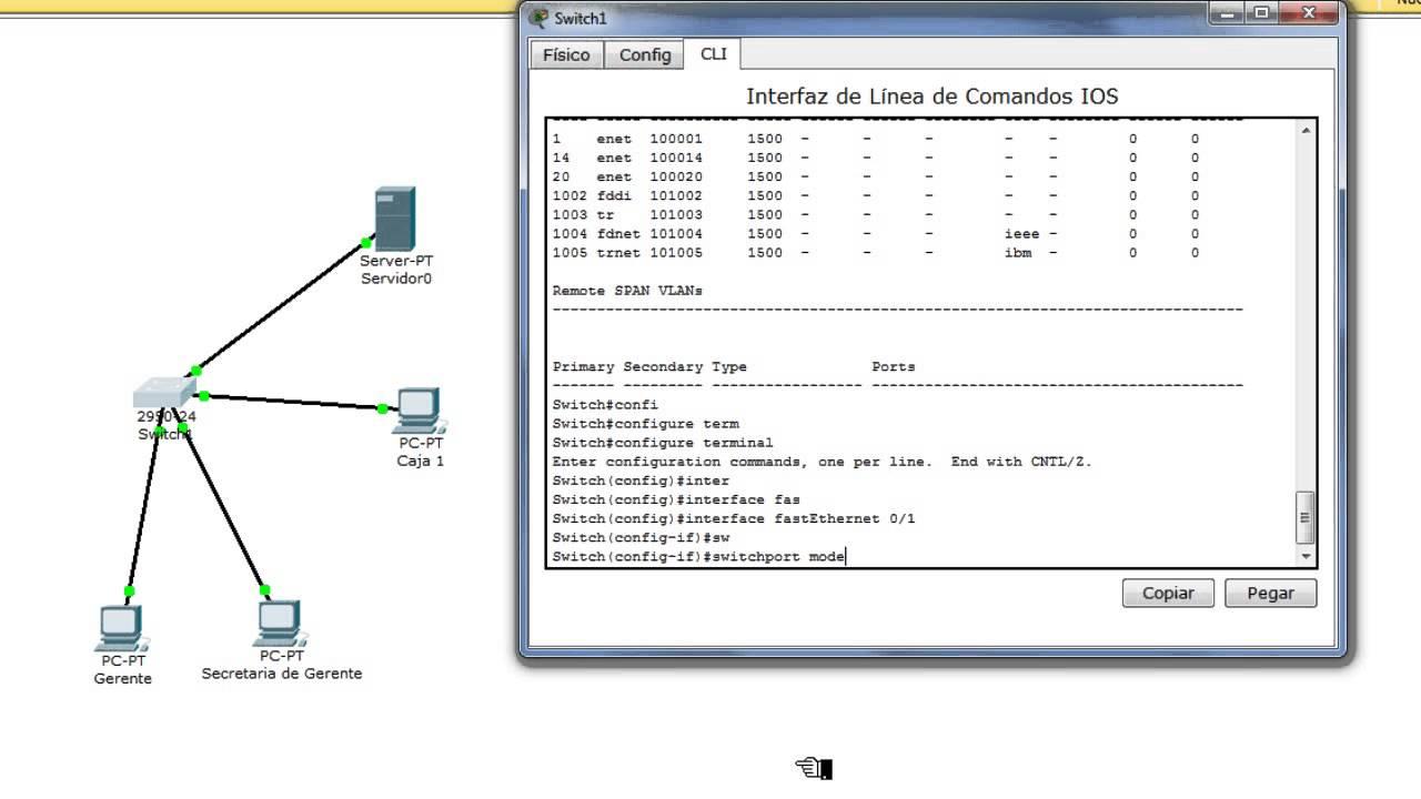 Configuración VLAN en red