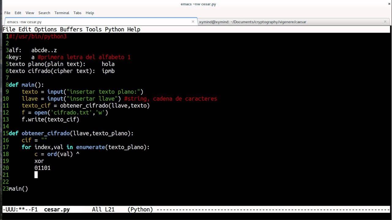 Alfabeto cifrado Cesar