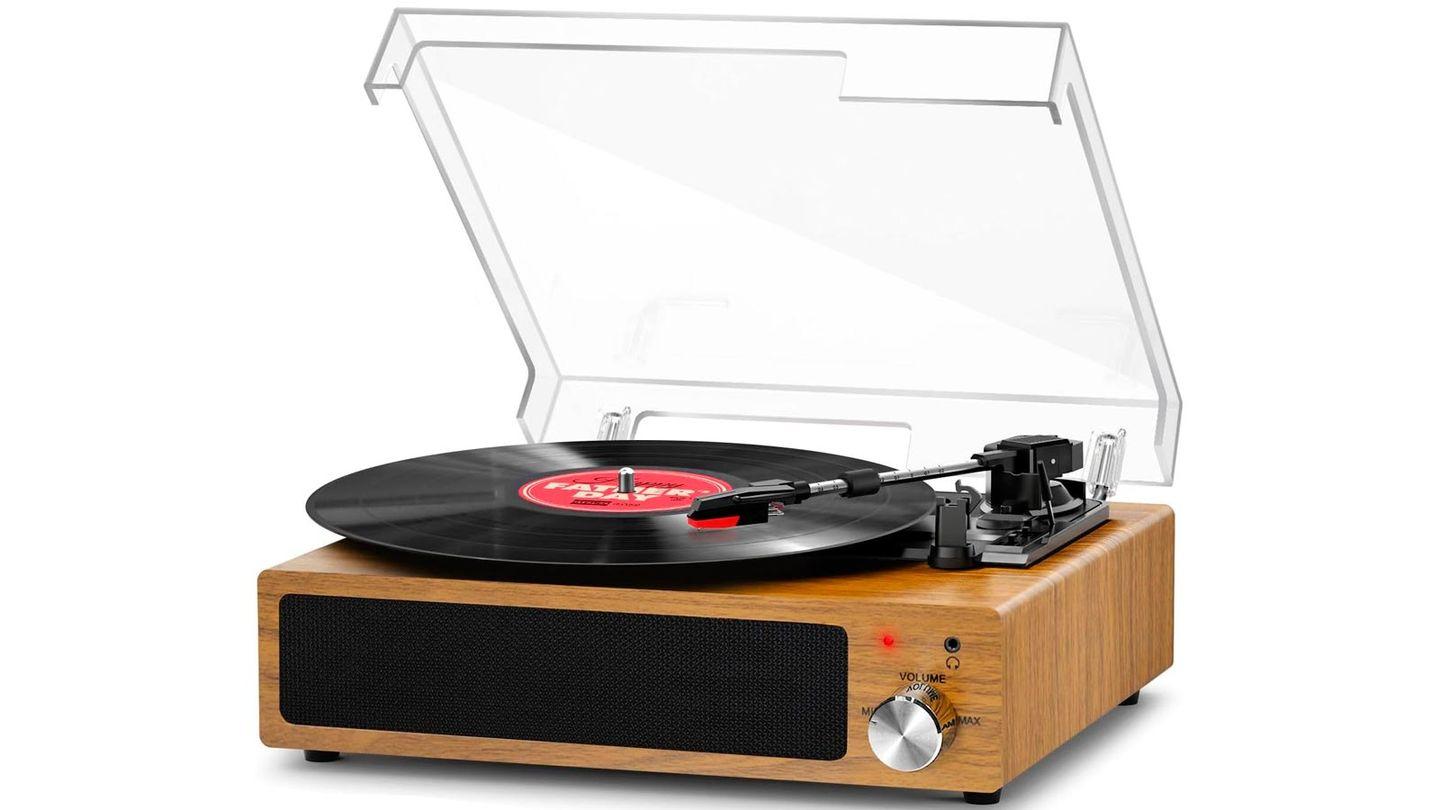 tocadiscos portátil de vinilo