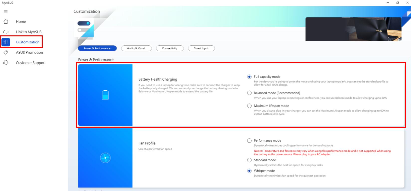 App ASUS Battery Health Charging