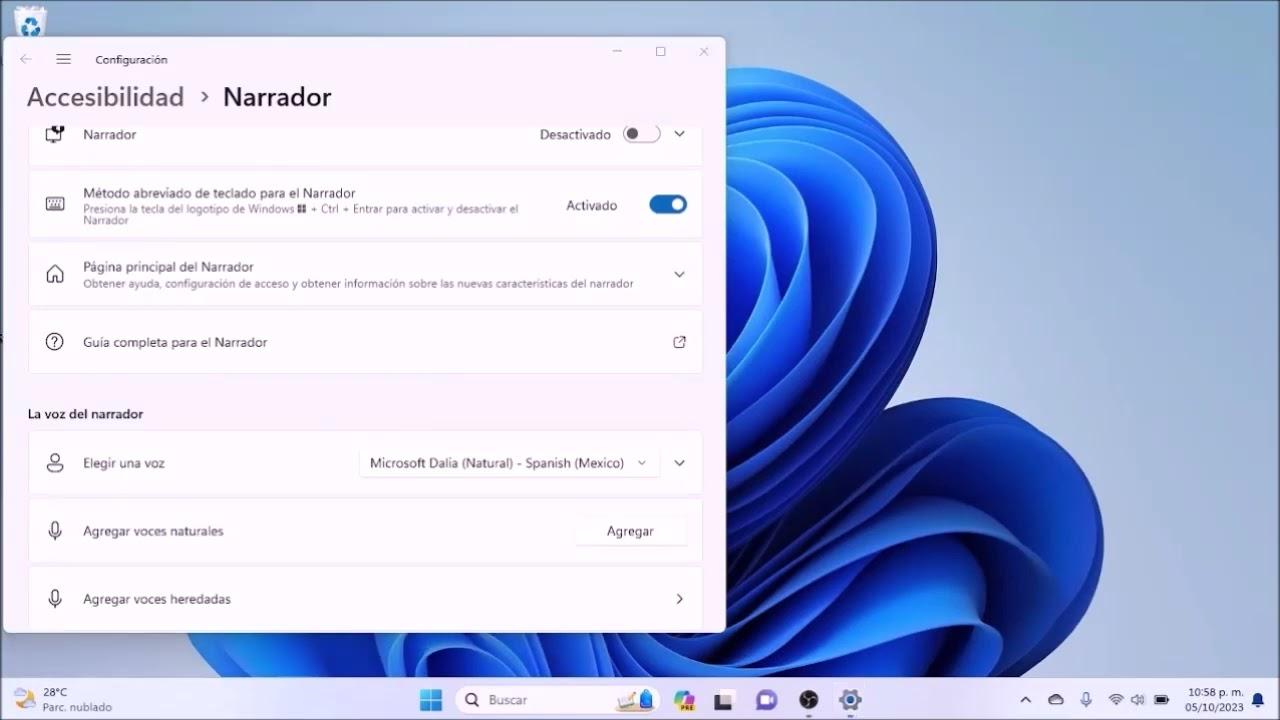 Instalar idiomas de voz en Windows 11