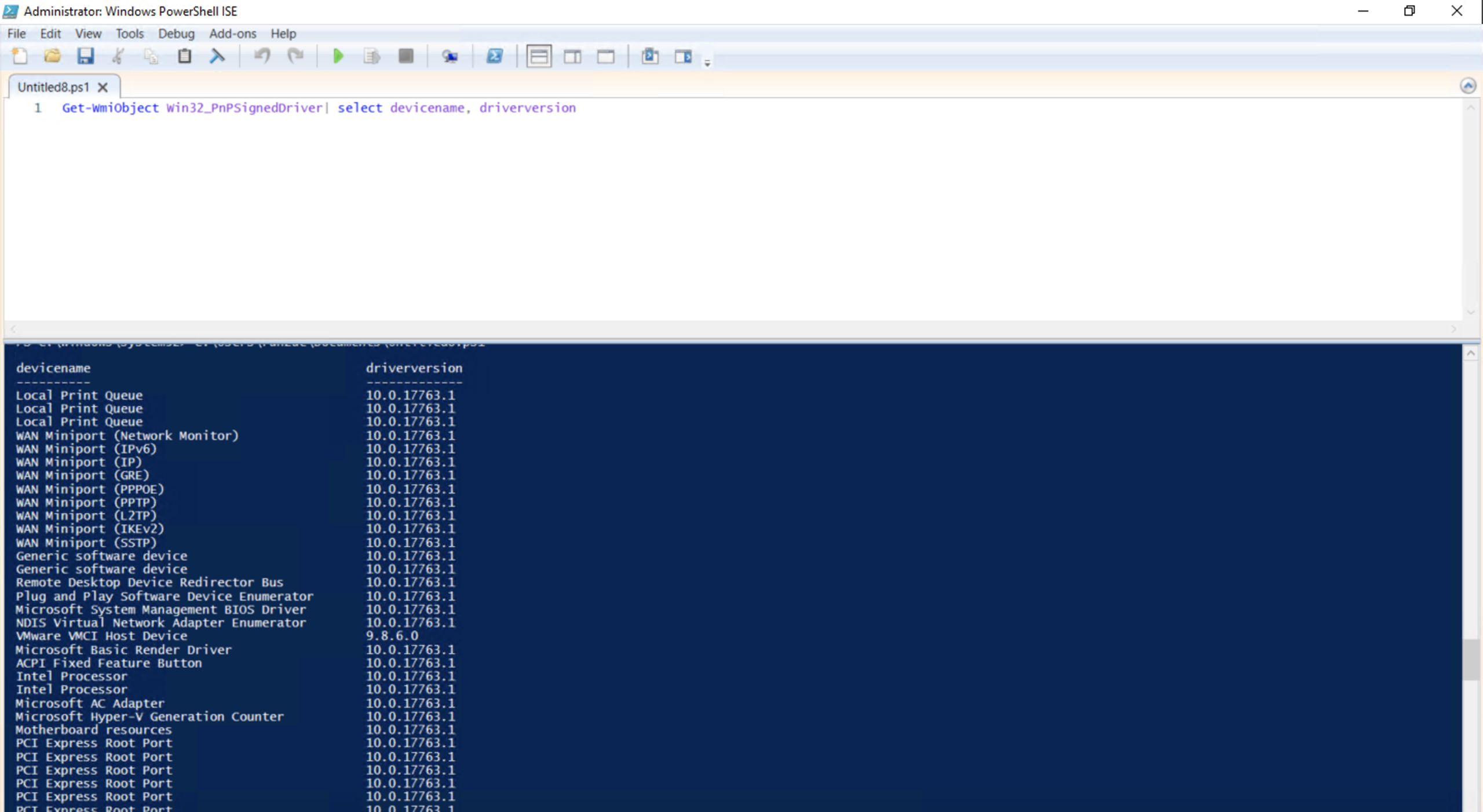 Listar drivers desde PowerShell en Windows