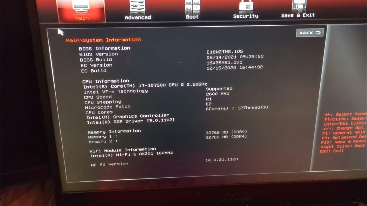 EC firmware en placa base