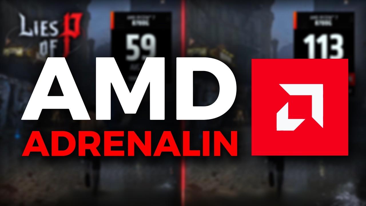 Panel de AMD Adrenalin configurado para juegos